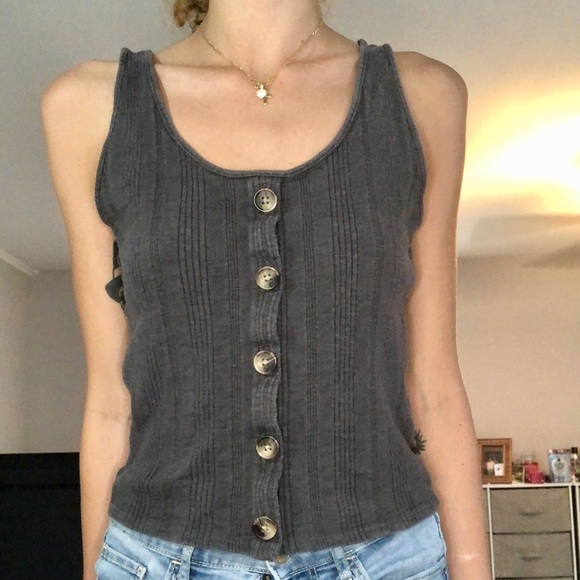 American Eagle gray top - Picture 2 of 4